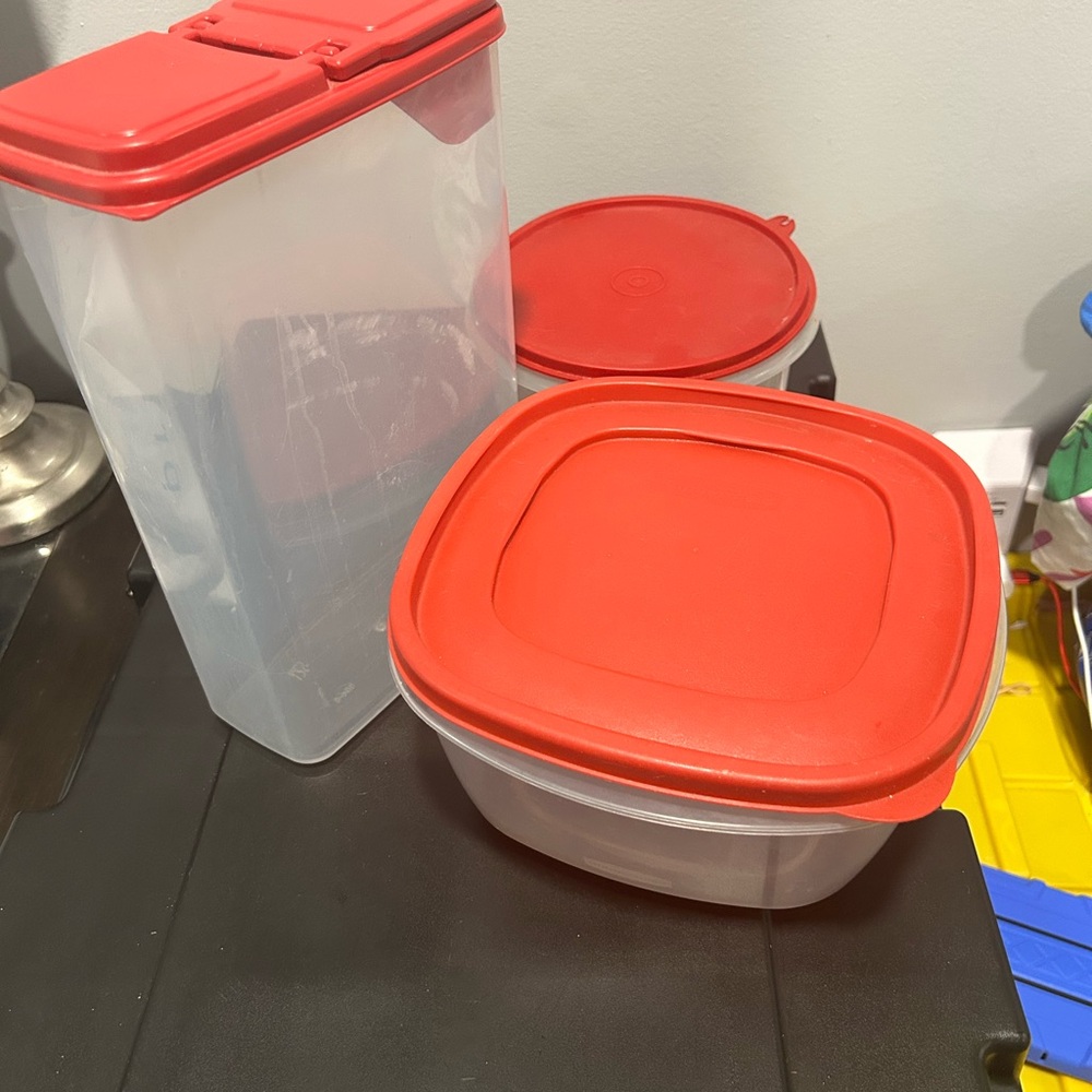 Red Kitchen Storage Container Set - Picture 5 of 6